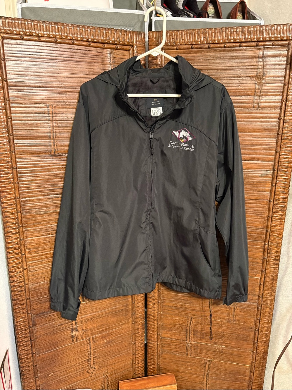 Marine Mammal Black Windbreaker